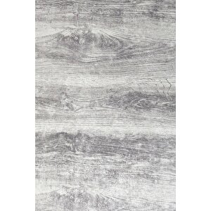 Halı Gri Cool Ky7056 Yıkanabilir Saçaklı Oval Kesme Ince Yolluk Kilim Salon Halısı Modeli 100x250 cm