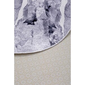Halı Gri Granit Yıkanabilir Saçaksız Oval Kesme Ince Yolluk Kilim Salon Halısı Modelleri