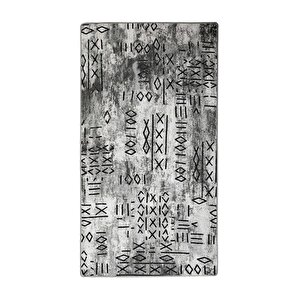 Halı Gri Iskandinav Yıkanabilir Saçaksız Delüxe Yolluk Kilim Salon Halısı Modelleri 80x400 cm