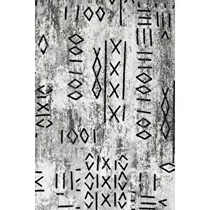 Halı Gri Iskandinav Yıkanabilir Saçaksız Delüxe Yolluk Kilim Salon Halısı Modelleri 80x400 cm