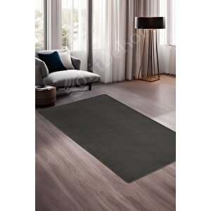 Halı Cool Antrasit Sahra Kaymaz Yıkanabilir Saçaksız Yolluk Kilim Salon Halısı Modelleri 150x700 cm