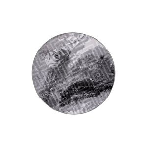 Halı Antrasit Cool Karo Yuvarlak Kaymaz Kesme Ince Yolluk Kilim Salon Halısı Modelleri 90x90 cm
