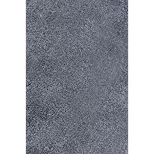 Koyu Gri Mürdüm Yuvarlak Post Dokuma Halı Peluş Tavşan Tüyü Hissi Antibakteriyel 160x160 cm