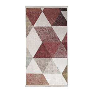 Halı Multi Cool K1270 Yıkanabilir Saçaklı Kesme Ince Yolluk Kilim Salon Halısı Modelleri 140x350 cm