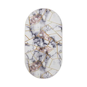 Halı Gold Kristal Yıkanabilir Saçaksız Oval Kesme Ince Yolluk Kilim Salon Halısı Modeli 120x180 cm