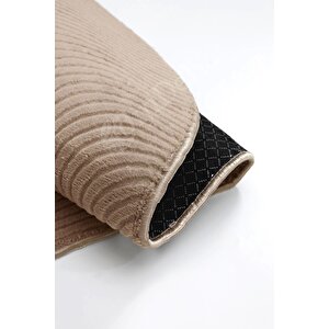 Halı Cool Kahverengi Sahra Desenli Saçaksız Yuvarlak Yolluk Kilim Salon Halısı Modelleri