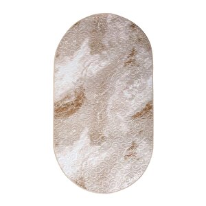 Halı Devetüyü Cool Yıkanabilir Saçaksız Oval Delüxe Yolluk Kilim Salon Halısı Modelleri 120x180 cm