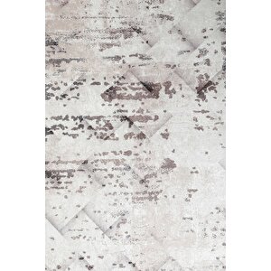Halı Bej Cool K1280 Yıkanabilir Saçaklı Kesme Ince Yolluk Kilim Salon Halısı Modelleri 120x180 cm