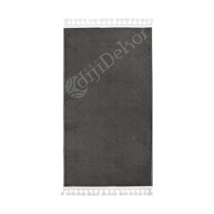 Halı Cool Antrasit Pramit Kaymaz Yıkanabilir Saçaklı Yolluk Kilim Salon Halısı Modelleri