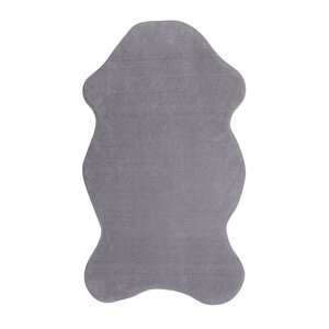 Peluş Halı Açık Gri Cool Yıkanabilir Şekilli Post Yolluk Kilim Salon Halısı Modelleri 80x120 cm