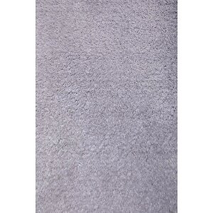 Peluş Halı Açık Gri Cool Yıkanabilir Şekilli Post Yolluk Kilim Salon Halısı Modelleri 80x120 cm