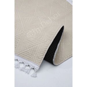 Halı Cool Krem Pramit Yıkanabilir Saçaklı Kesme Ince Yolluk Kilim Salon Halısı Modelleri