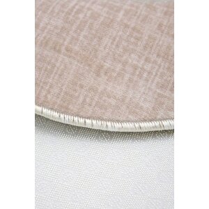 Halı Vizon Stylish Yıkanabilir Saçaksız Oval Kesme Ince Yolluk Kilim Salon Halısı Modeli