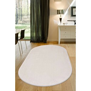 Peluş Halı Açık Vizon Cool Yıkanabilir Oval Post Yolluk Kilim Salon Halısı Modelleri 120x450 cm