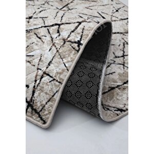 Halı Vizon Cool Karo Yıkanabilir Kaymaz Kesme Ince Yolluk Kilim Salon Halısı Modelleri 80x650 cm