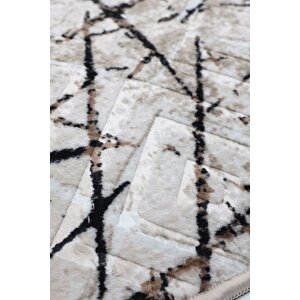 Halı Vizon Cool Karo Yıkanabilir Kaymaz Kesme Ince Yolluk Kilim Salon Halısı Modelleri