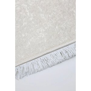 Halı Krem Cool Janjanlı Saçaklı Kaymaz Kesme Ince Yolluk Kilim Salon Halısı Modelleri