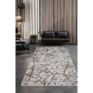 Halı Vizon Cool Karo Yıkanabilir Kaymaz Kesme Ince Yolluk Kilim Salon Halısı Modelleri 100x300 cm