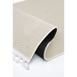 Halı Krem Sahra Yıkanabilir Saçaklı Kaymaz Kesme Ince Yolluk Kilim Salon Halısı Modelleri