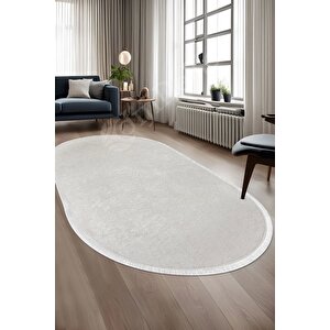Halı Krem Cool Janjanlı Oval Saçaklı Kesme Ince Yolluk Kilim Salon Halısı Modelleri