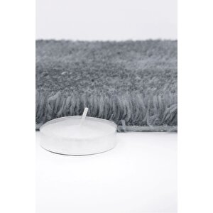 Peluş Halı Koyu Gri Cool Yıkanabilir Oval Kesme Post Yolluk Kilim Salon Halısı Modelleri