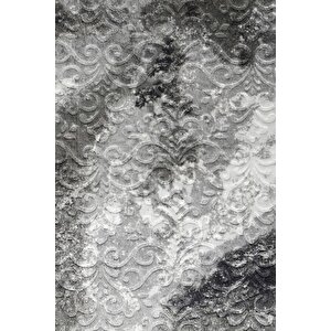 Halı Antrasit Cool Yıkanabilir Saçaklı Kaymaz Delüxe Yolluk Kilim Salon Halısı Modelleri 150x233 cm