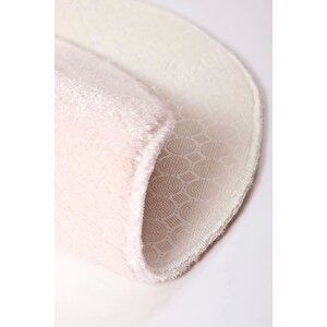 Peluş Halı Pembe Cool Yıkanabilir Oval Post Kesme Yolluk Kilim Salon Halısı Modelleri