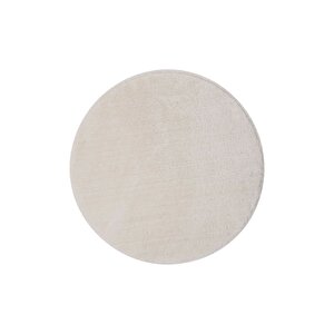 Peluş Halı Açık Vizon Cool Yıkanabilir Yuvarlak Post Yolluk Kilim Salon Halısı Modeli 120x120 cm