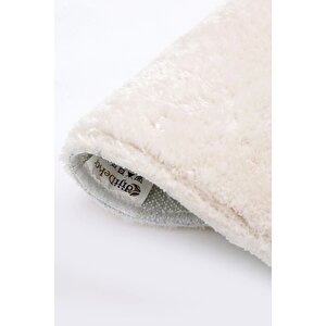Peluş Halı Açık Vizon Cool Yıkanabilir Yuvarlak Post Yolluk Kilim Salon Halısı Modeli 130x130 cm