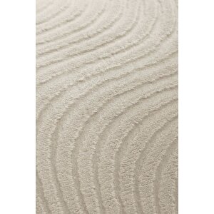 Halı Cool Krem Sahra Kaymaz Yıkanabilir Saçaklı Yuvarlak Yolluk Salon Halısı Modelleri 200x200 cm