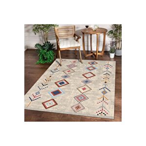 Halı Çok Renkli Iskandinav Saçaklı Kaymaz Kesme Ince Yolluk Kilim Salon Halısı Modelleri 80x200 cm