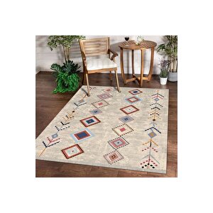 Halı Çok Renkli Iskandinav Saçaklı Kaymaz Kesme Ince Yolluk Kilim Salon Halısı Modelleri 120x180 cm