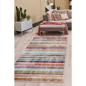 Halı Multi Cool Yıkanabilir Saçaksız Kesme Ince Yolluk Kilim Salon Halısı Modelleri 180x180 cm