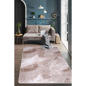 Halı Devetüyü Cool Karo Yıkanabilir Kesme Ince Yolluk Kilim Salon Halısı Modelleri 120x700 cm