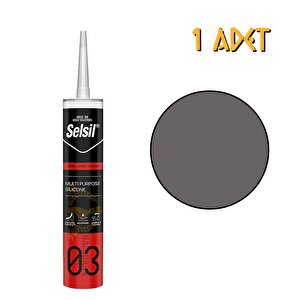 Genel Amaçlı Silikon Antrasi̇t Gri̇ 322 Gr. - 1 Adet