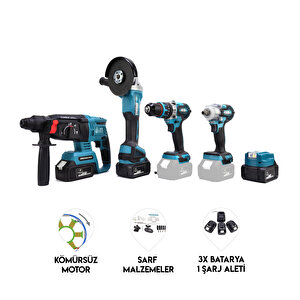 Cheli̇kbei̇ Beşli Set Mk350 (power Bank Led 13mm Ç.mandren+s.sikma+ş.spral+ş.hi̇lti̇)