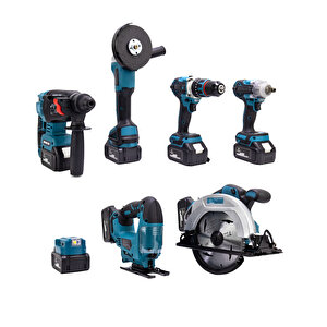 Yedi̇li̇ Set (powerbank&led+ Ş.hilti+ş.spral+s.sıkma+13mm Ç.mandren+ş.dekupaj+sunta Kesme)