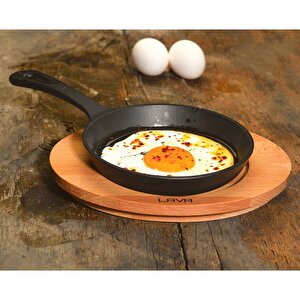 Döküm Yuvarlak Kızartma Tavası Çap(ø)20cm. Yekpare Saplı