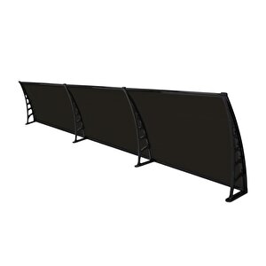 Crocus Kapı Pencere Üstü Pratik Sundurma 80×360 – Siyah