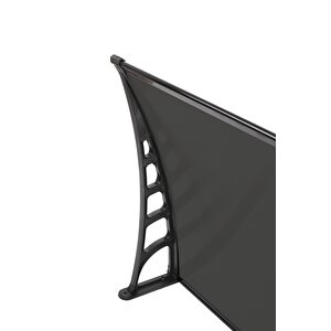Crocus Kapı Pencere Üstü Pratik Sundurma 80×240 – Siyah