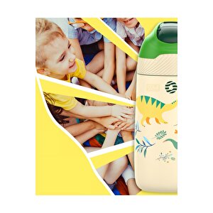 Vagonlife 350ml Pipetli Desenli Kulplu 6 Saat Sıcak 12 Saat Soğuk Çelik Termos Matarası Pembe Unicorn