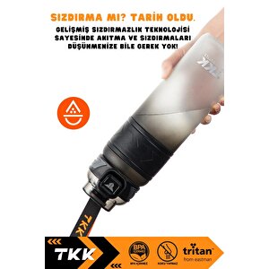 Vagonlife Tkk 800ml Yeni Koleksiyon Pipetli/pipetsiz Kullanım Çift Renk El Askılı Soft-touch Tritan Su Matara Yeşil-siyah