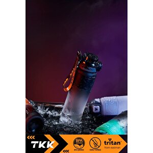 Vagonlife Tkk 800ml Yeni Koleksiyon Pipetli/pipetsiz Kullanım Çift Renk El Askılı Soft-touch Tritan Su Matara Yeşil-siyah