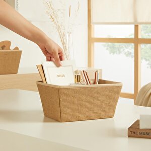 2'li Jüt Kutu Set 27 X 20 X 13,5 Cm