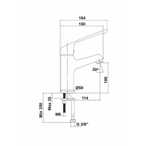 Gala Clunia Medikal Lavabo Bataryası G3990400