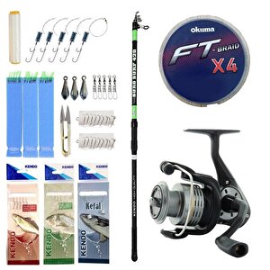 Yekoutdoor Hazır Olta Seti Kendo Suro Surf 420cm 100-200gr Olta Kamışı&okuma Revenger Rv-55 Fd Olta Makinesi