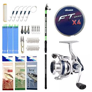 Yekoutdoor Hazır Olta Seti Kendo Suro Surf 420cm 100-200gr Olta Kamışı&okuma Aria-6000a 1bb Olta Makinesi