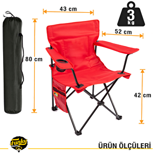 Funky Chairs V2 Kırmızı Lüks Kamp Sandalyesi