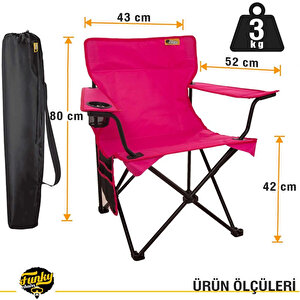 Funky Chairs V2 Fuşya Lüks Kamp Sandalyesi