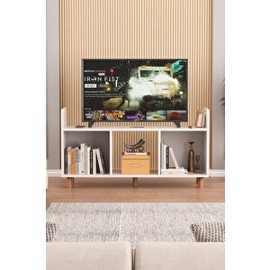 Saka 1 Dekoratif Çok Amaçlı Orta Sehpa Tv Sehpası 3 Bölmeli Konsol Kitaplık